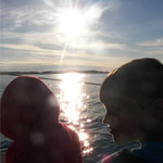 The view on a sunset cruise