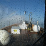 The view from the wheelhouse